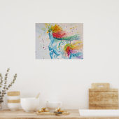 Affiche mignonne Licorne Arc-en-ciel Mon Cheval (Cuisine)