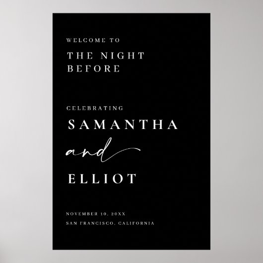 Affiche minimale de bienvenue pour la répétition d (Devant)