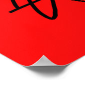 Affiche minimaliste abstraite lignes noir rouge (Coin)