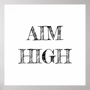Affiche minimaliste Ambition élevée