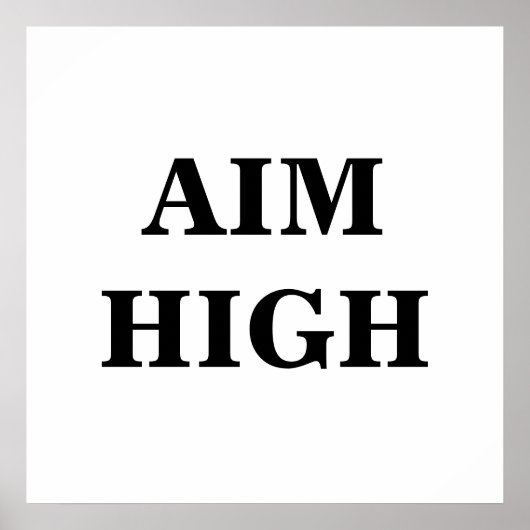 Affiche minimaliste Ambition élevée (Devant)