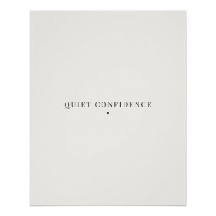 Affiche minimaliste Confiance discrète