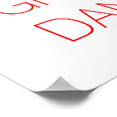 Affiche minimaliste de Grand Danois (Coin)