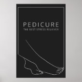 Affiche minimaliste de pédicure relaxante (Devant)