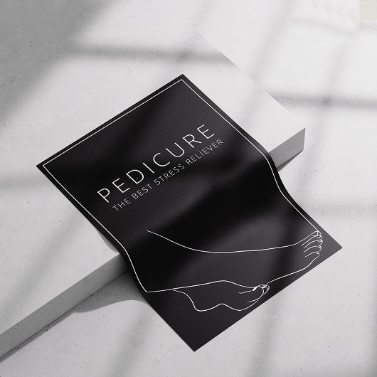 Affiche minimaliste de pédicure relaxante