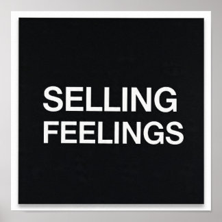 Affiche minimaliste de sentiments à vendre Humour 