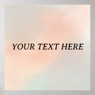 Affiche minimaliste modifiable – Conception pastel