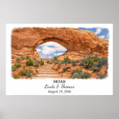 Affiche Moab Utah, Aquarelle, Sur mesure (Devant)