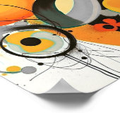 Affiche moderne abstrait de blocs de couleurs du m (Coin)
