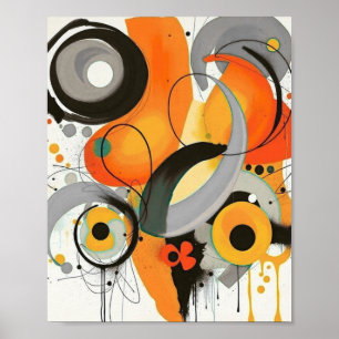 Affiche moderne abstrait de blocs de couleurs du m
