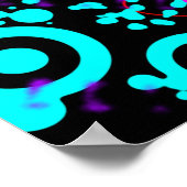 affiche moderne Abstraite de néon splatter (Coin)