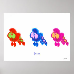 Affiche Moderne d'art de caniche