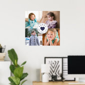 Affiche moderne de collage de 4 photos Papa on t'a (Bureau à domicile)