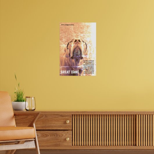 Affiche moderne du Grand Danois vert  (Salon 2)