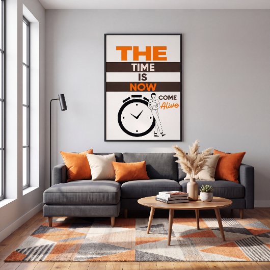 Affiche moderne tendance avec une typographie gras