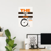 Affiche moderne tendance avec une typographie gras (Bureau à domicile)