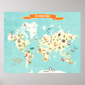 Affiche Monde Animal Autocollant mural pour Enfant (Devant)