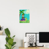 Affiche Monkey and Turtle par Carol Zeock Poster (Thuiskantoor)