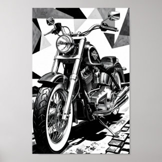 Affiche monochrome Classic Cruiser Spirit