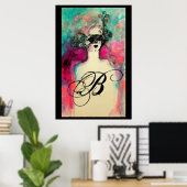 AFFICHE MONOGRAMME CHARME (Bureau à domicile)