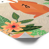 affiche monogramme fox fox floral (Coin)