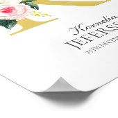 Affiche monogramme lettre K avec fleurs (Coin)