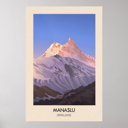 Affiche Mont Manaslu Himalaya (Devant)