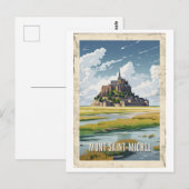 Affiche Mont Saint-Michel - Frankrijk - Briefkaart (Voorkant / Achterkant)