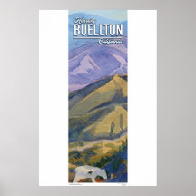 Affiche - Montagnes de Californie
