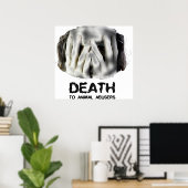 Affiche MORT À DES ANIMAUX VIOLENTS (Bureau à domicile)