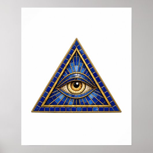 Affiche Mosaïque Œil Cobalt (Devant)