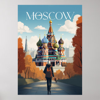 Affiche - Moscow - Russia -Saint Basil's Cathedral