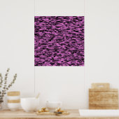 Affiche motif abstrait violet noir (Cuisine)