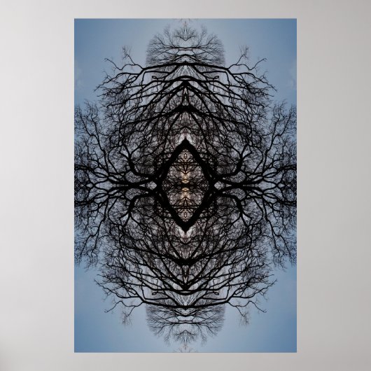 Affiche motif des branches Abstraites (Devant)