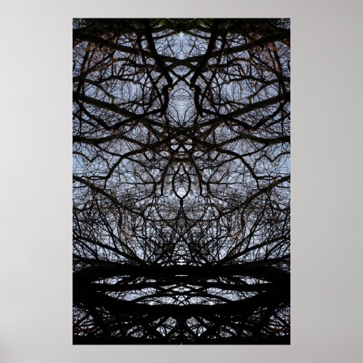 Affiche motif des branches Abstraites (Devant)