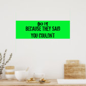 Affiche Motivation de l'entraînement (Cuisine)