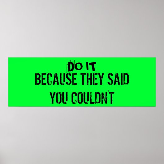 Affiche Motivation de l'entraînement (Devant)