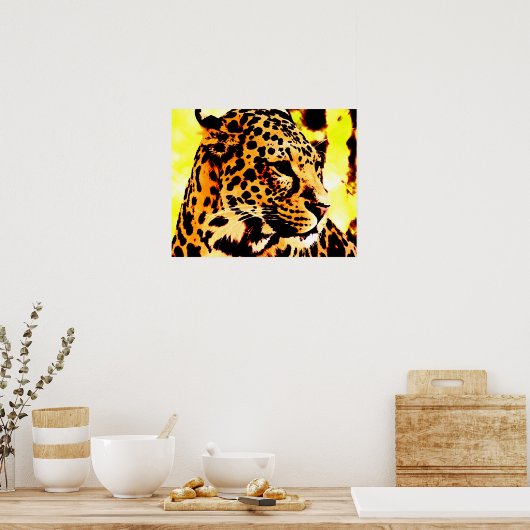 Affiche Motivation Leopard Eyes Imprimer (Cuisine)