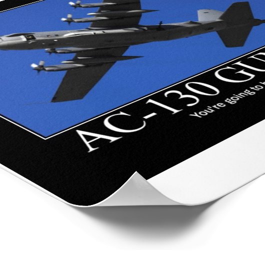 Affiche motivationnelle AC-130 Gunship (Coin)
