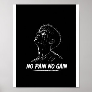 Affiche motivationnelle de l'homme qui pleure sans