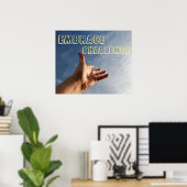 Affiche motivationnelle du Défi Embrasser (Bureau à domicile)