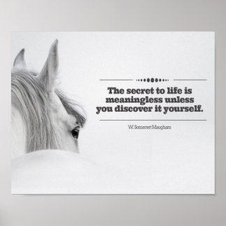 Affiche motivationnelle "Le secret de la vie..."