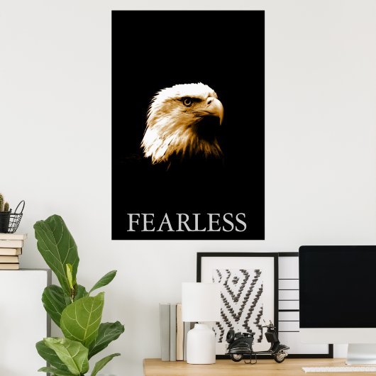 Affiche motivationnelle verticale de l'aigle améri (Bureau à domicile)