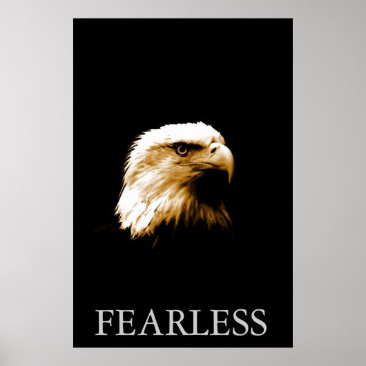 Affiche motivationnelle verticale de l'aigle améri (Devant)