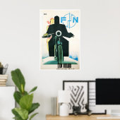 Affiche moto FN Leon Houard Art de moto (Bureau à domicile)
