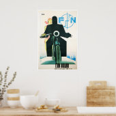 Affiche moto FN Leon Houard Art de moto (Cuisine)