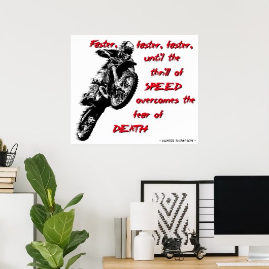 Affiche Motocross Dirt Plus Rapide (Bureau à domicile)