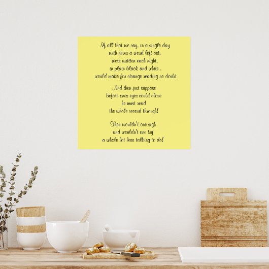 Affiche MOTS DE SAGESSE (Cuisine)