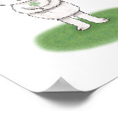 Affiche Mouton Agneau Mignon Trèfle Chanceux Art d (Coin)