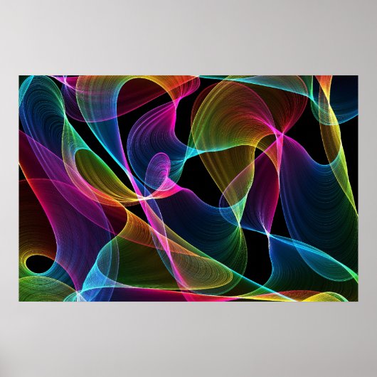 affiche multicolore Abstraite (Devant)